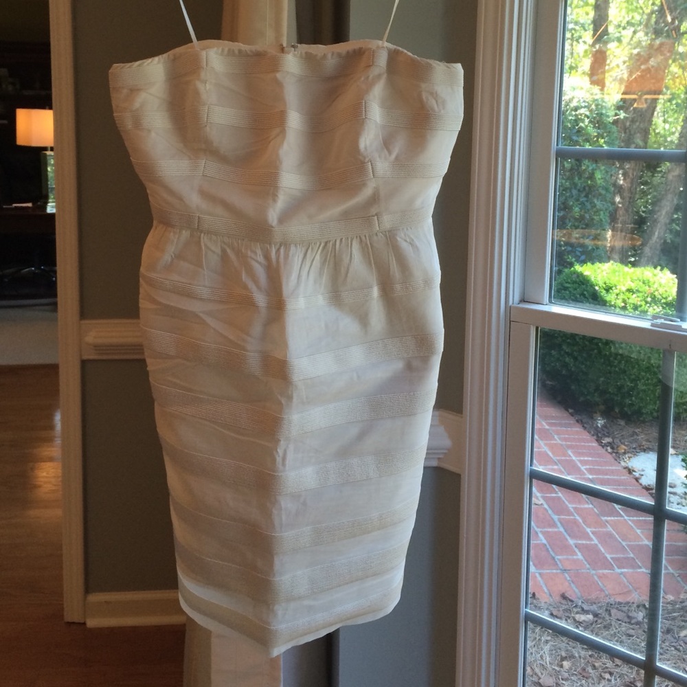 NWOT J. Crew cream strapless dress size 12
